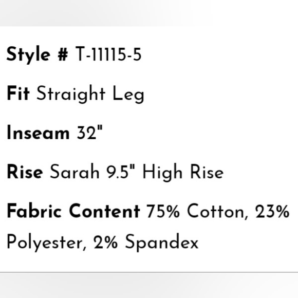 Like New☆CARRELI Jeans "SARAH" High Rise Straight Leg $128msrp Jeans - Picture 5 of 15